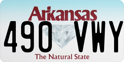 AR license plate 490VWY