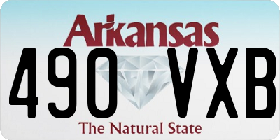 AR license plate 490VXB