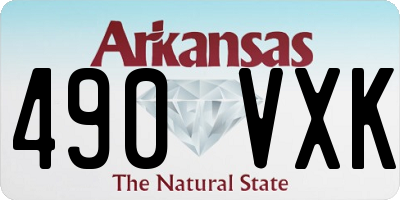 AR license plate 490VXK