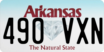 AR license plate 490VXN