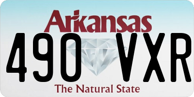 AR license plate 490VXR