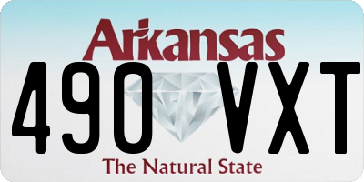 AR license plate 490VXT