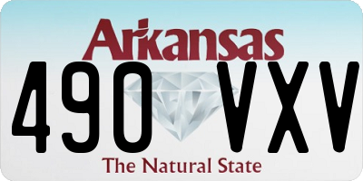 AR license plate 490VXV