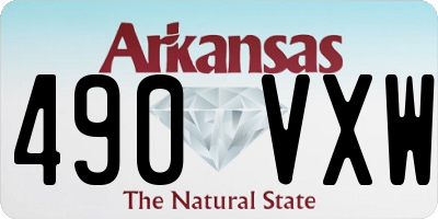 AR license plate 490VXW