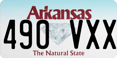 AR license plate 490VXX