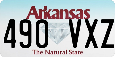 AR license plate 490VXZ