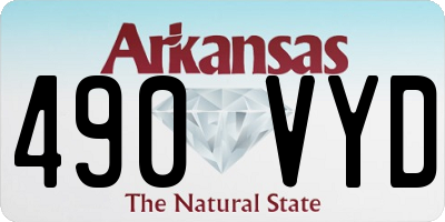 AR license plate 490VYD