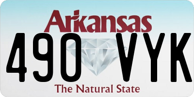 AR license plate 490VYK