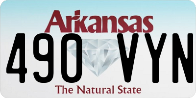 AR license plate 490VYN