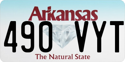 AR license plate 490VYT