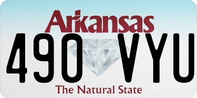 AR license plate 490VYU