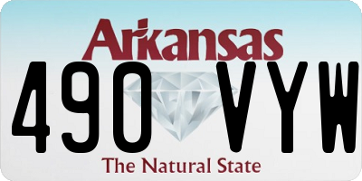 AR license plate 490VYW