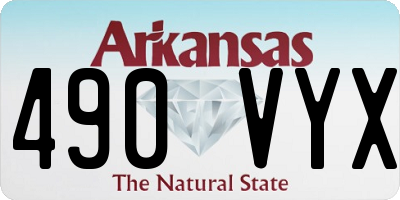 AR license plate 490VYX