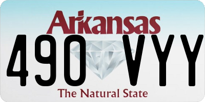 AR license plate 490VYY