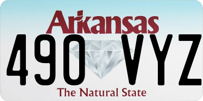AR license plate 490VYZ