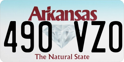 AR license plate 490VZO