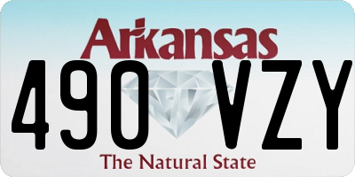 AR license plate 490VZY