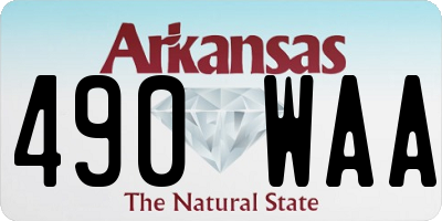 AR license plate 490WAA