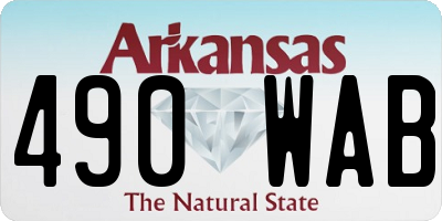 AR license plate 490WAB