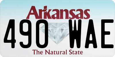 AR license plate 490WAE