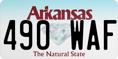 AR license plate 490WAF