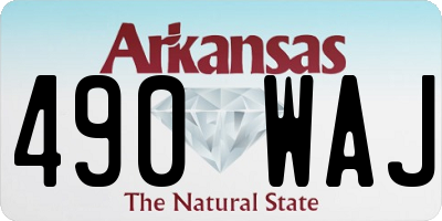 AR license plate 490WAJ