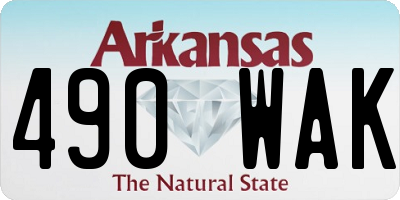 AR license plate 490WAK