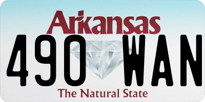 AR license plate 490WAN