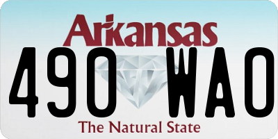 AR license plate 490WAO