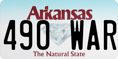 AR license plate 490WAR