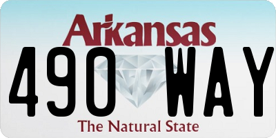 AR license plate 490WAY