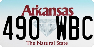 AR license plate 490WBC
