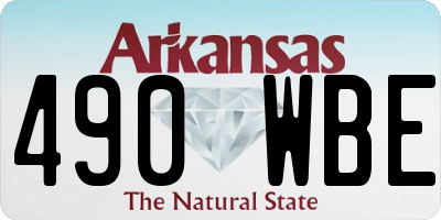 AR license plate 490WBE