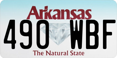 AR license plate 490WBF