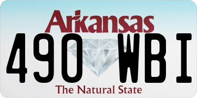 AR license plate 490WBI