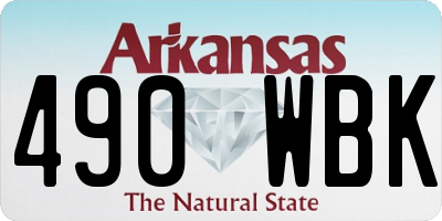 AR license plate 490WBK