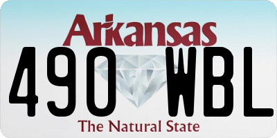 AR license plate 490WBL