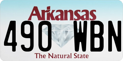 AR license plate 490WBN