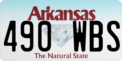 AR license plate 490WBS