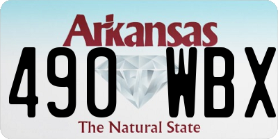 AR license plate 490WBX