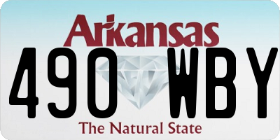 AR license plate 490WBY