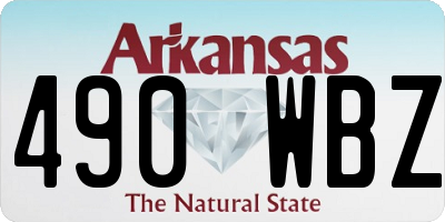 AR license plate 490WBZ