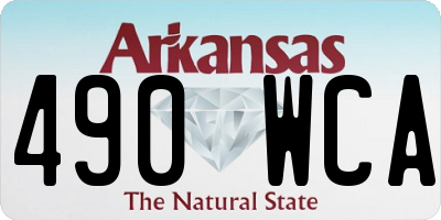 AR license plate 490WCA