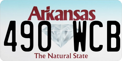 AR license plate 490WCB