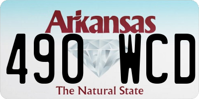 AR license plate 490WCD