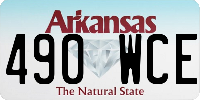 AR license plate 490WCE