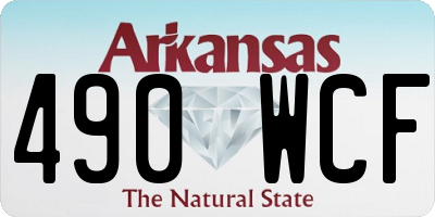 AR license plate 490WCF