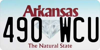 AR license plate 490WCU