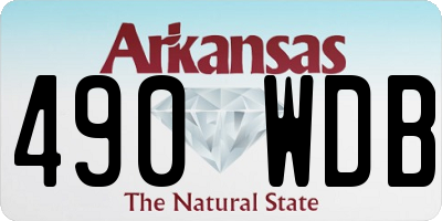 AR license plate 490WDB