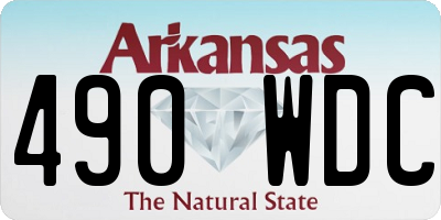 AR license plate 490WDC